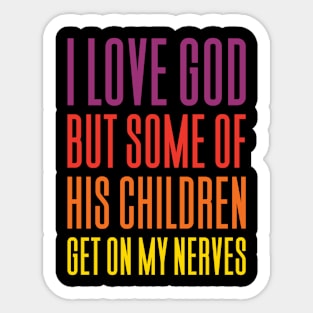 Funny Christian Gift Jesus God Sticker